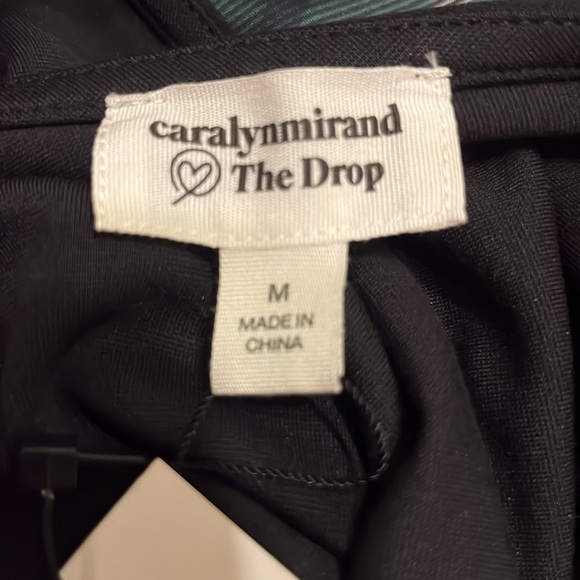 NWT The Drop Women's @caralynmirand Sleeveless Wrap Jumpsuit medium black - Picture 5 of 6